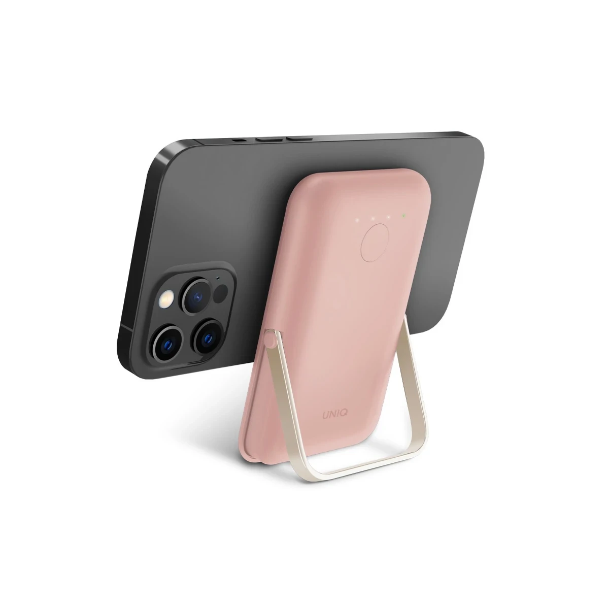 Uniq Hoveo 5.000mAh Manyetik PD Kablosuz Type-C Standlı Powerbank - Pembe